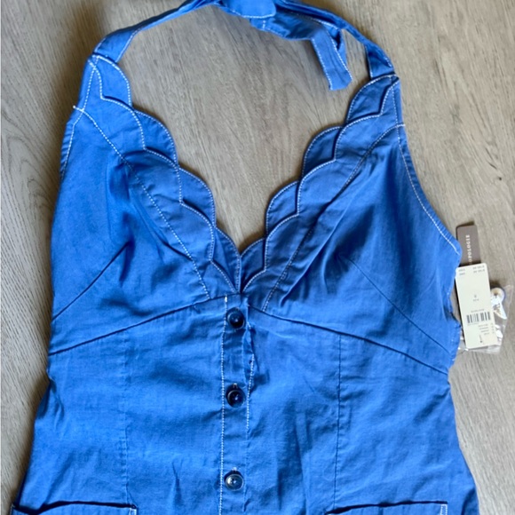 Anthropologie Halter Button-Down Dress - Picture 2 of 6